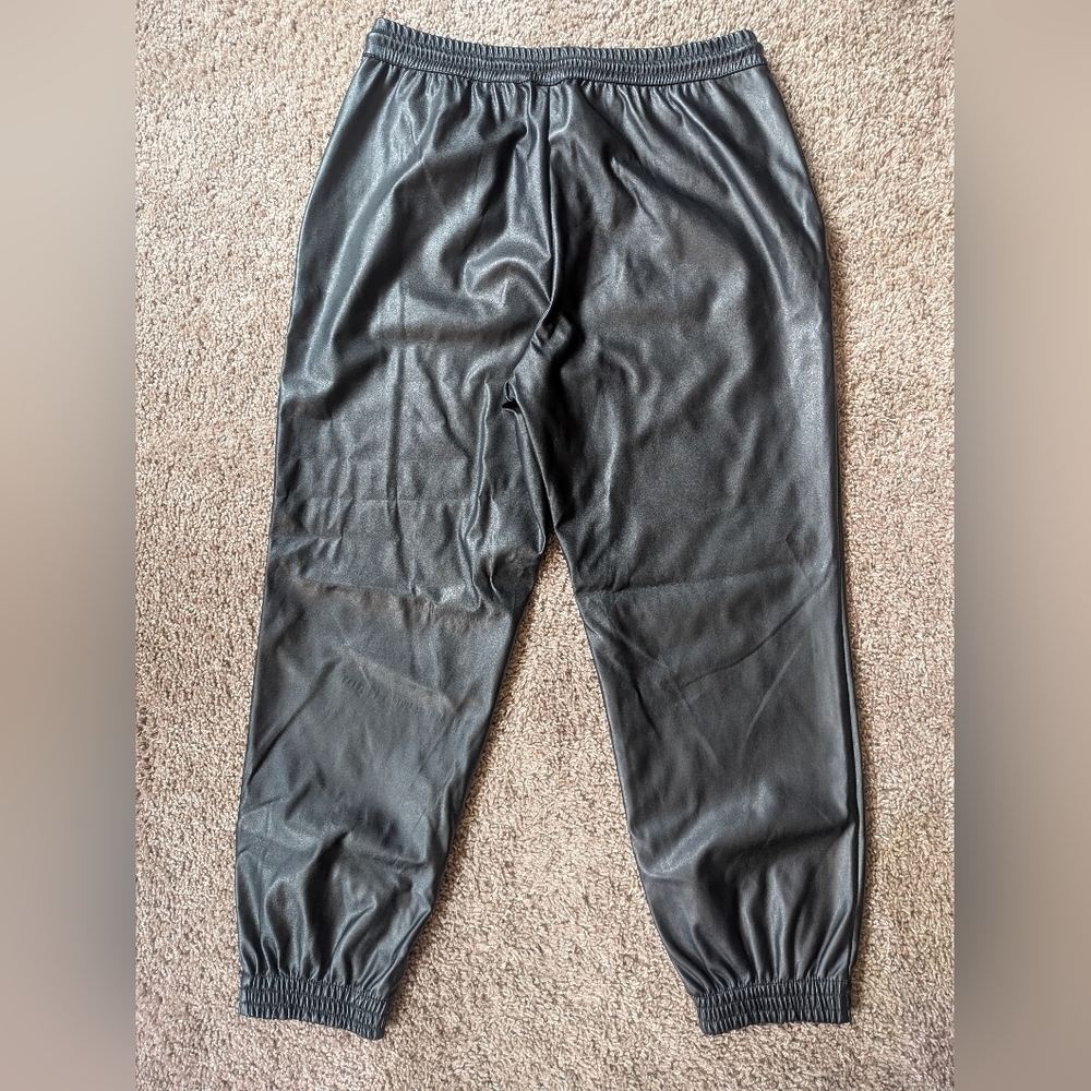 A New Day Faux Leather Drawstring Jogger Pants NWOT Medium - Picture 9 of 11
